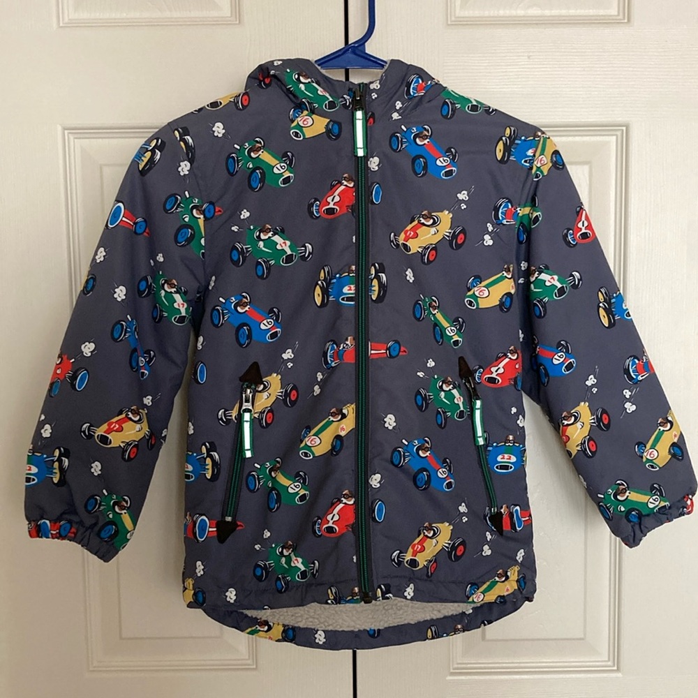 Mini Boden Hooded Coat Racing Dogs Boys 6-7 122 cm